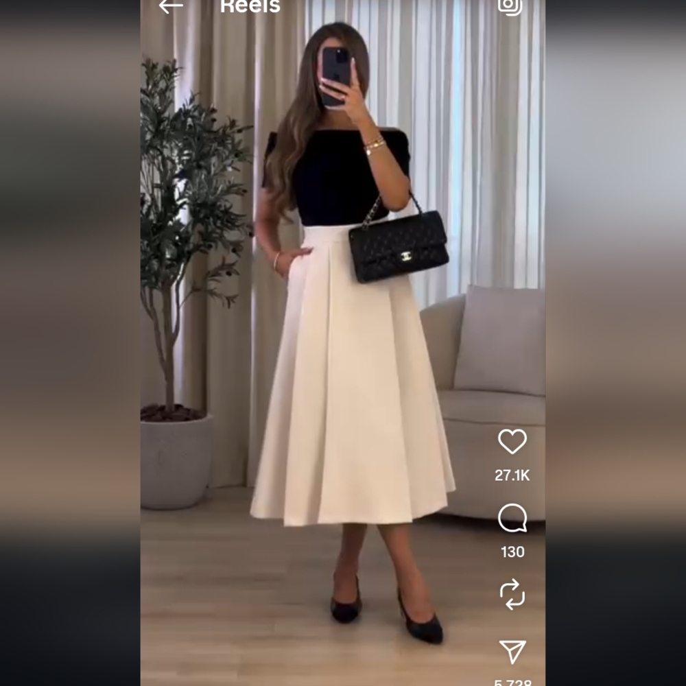 Zara Box Pleated Skirt - Picture 8 of 11